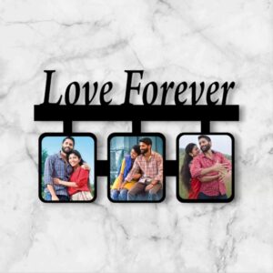 11x7 Inch Black MDF Photo Collage Frame - Love Forever