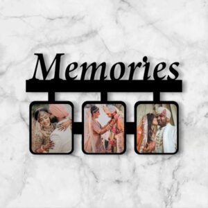 11x7 Inch Black MDF Photo Collage Frame - Memories