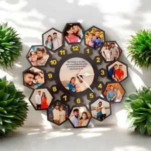 sublimation MDF collage frame 12 photos with center design