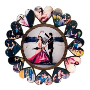 MDF Wall Collage Frame with Clock - SKU 422