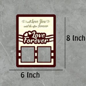 6x8 Inch MDF Photo Frame with 2 Photos - Love Forever