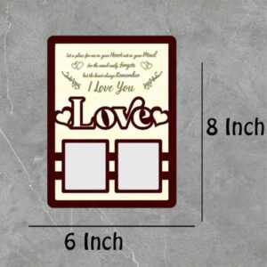 6x8 Inch MDF Photo Frame with 2 Photos - Love
