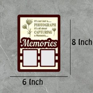 6x8 inch highland pine MDF and cherry wood engraved photo frame with 2 sublimation photo panels blank
