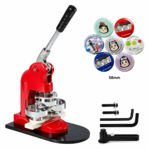 58mm badge making machine red color heavy duty